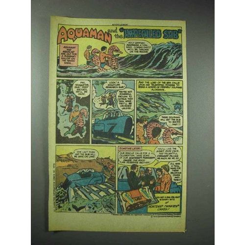 1978 Hostess Twinkies Ad - Aquaman and Imperiled Sub