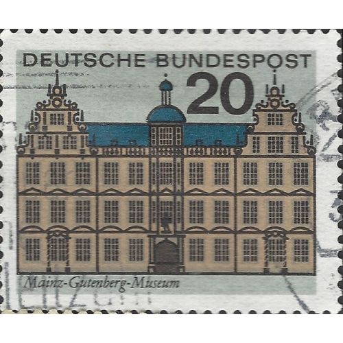 GERMANY, Capitals, Mainz, grey 1965, 20pf, #4