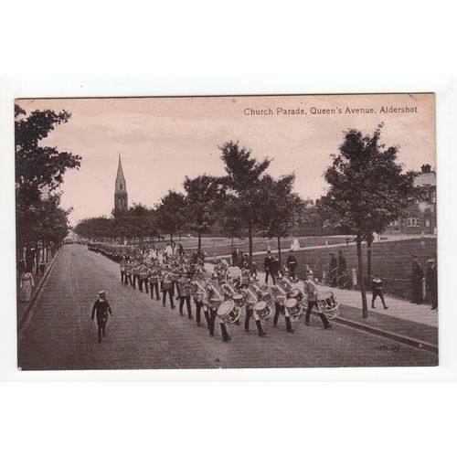 Church Parade Queen's Avenue Aldershot Hampshire Postcard 71895
