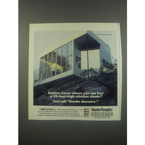 1991 Hunter Douglas Duette Window Fashions Ad - Anyone know where you can buy a