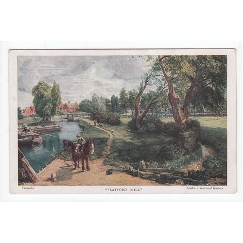 Flatford Mill Suffolk Working Horse Art Postcard Medici Society 77