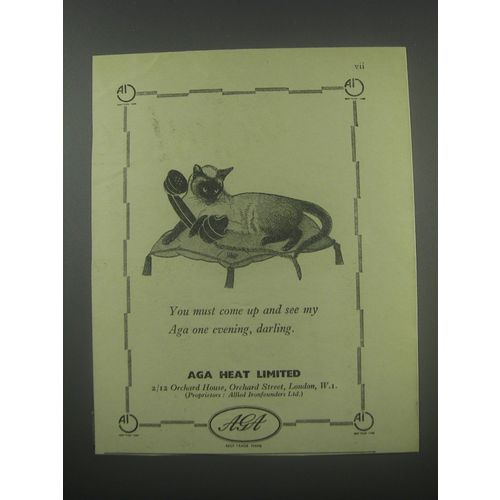 1954 AGA Heat Limited Ad - You must come up and see my Aga one evening, darling