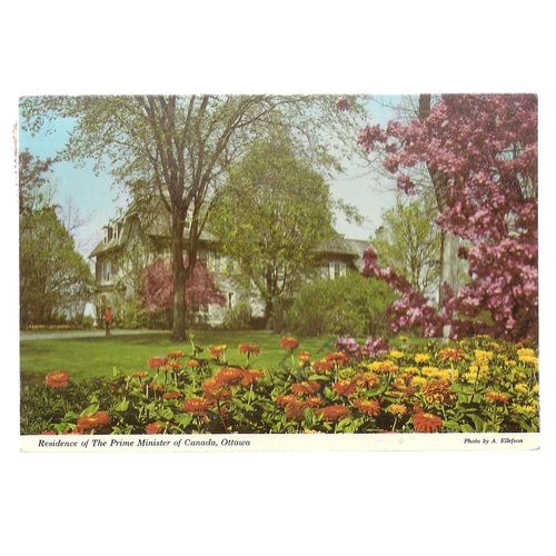 24, SUSSEX DRIVE, , OTTAWA, ONTARIO, CANADA used postcard Prime Minister =