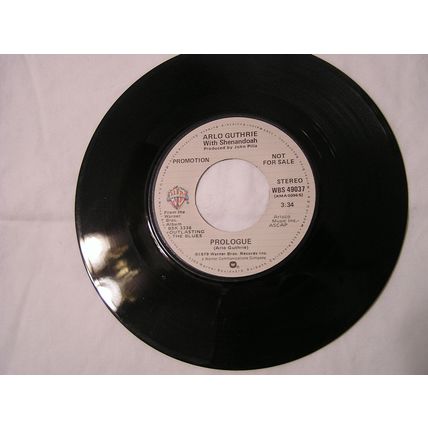 Arlo Guthrie and Shenandoah Promo 45-PROLOGUE STEREO/MONO