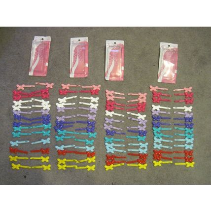 28 Goody Girls Plastic Butterfly Hair Barrettes Secure Pastel Vibrant Colored 09