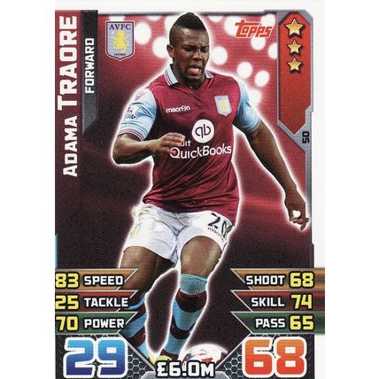 Match Attax 2015/2016 50 Adama Traore Aston Villa