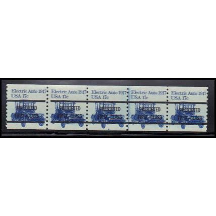 1906a 17c Electric Auto Fine MNH Dry Gum PNC 4A/5 Gap 2L X1414