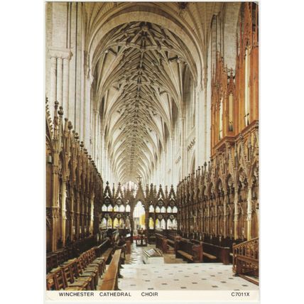Postcard The Choir, Winchester Cathedral, Hampshire. Unposted