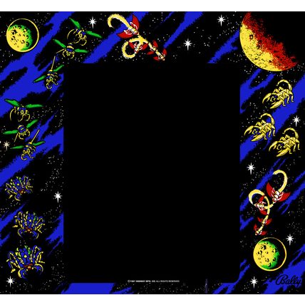 AtGames Legends Ultimate ALU Retro Galaga cade Cabinet vinyl side Art, graphics
