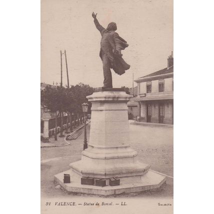 Valence Bancel Statue Monument Antique Postcard