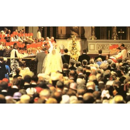 Princess Diana Prince Charles Marriage Vows Royal Wedding Postcard