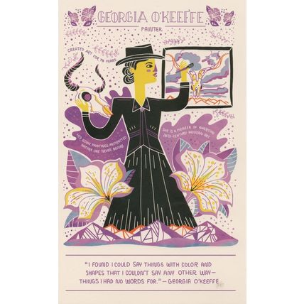 Georgia O'Keeffe American USA Modernism Artist Painter Postcard