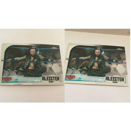 2020 Topps Chrome WWE Aleister Black Base & Refractor Trading Cards