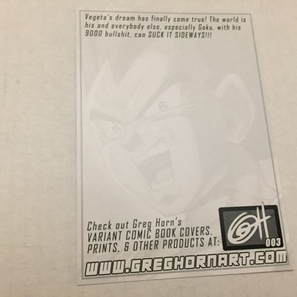 2022 Dragonball Vegeta Greg Horn Art Trading Card #3