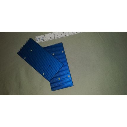 Low Profile Blue Anodized Aluminum Heat Sinks, Lot of 2 pcs, 117x56mm