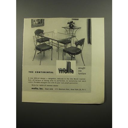 1955 Molla Furniture Advertisement - The Continental