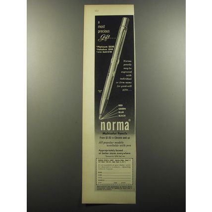 1956 Norma Pens Ad - A most precious gift