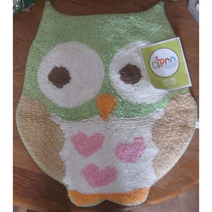 CIRCO Love n Nature Accent Rug 100% Cotton 21 x 24 OWL