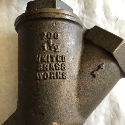 UNITED BRASS works 1-1/2" BOILER Y BLOW DOWN VALVE 200 RANDLEMAN N.C,gate,AL