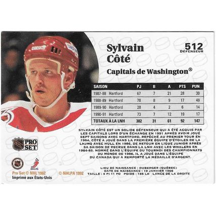 Sylvain Cote - Washington Capitals - Pro Set French