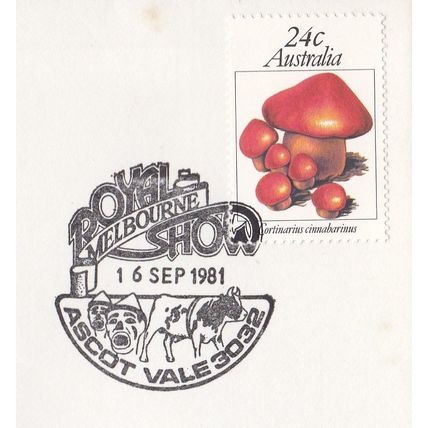 Australia: 1981 Royal Melbourne Show Cover + 24c stamp. Ref: S0614