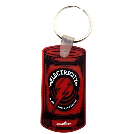 Electricity Pacific Power & Light Co. Advertising Keychain Charm Fob Bag Luggage