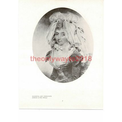 Elizabeth, Lady Templetown, J Downman, Book Illustration (Print), 1907