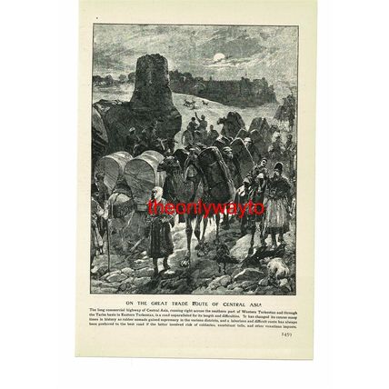 Trade Route Of Central Asia, Turkestan, Book Illustration (Print), 1907/9