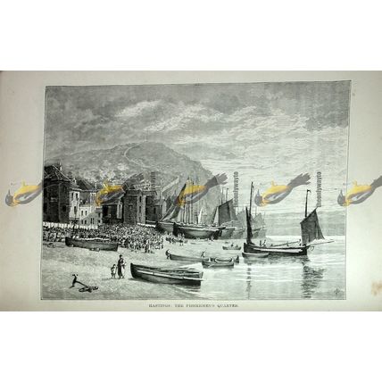 Hastings, Fisherman's Quarter, Sussex, Book Illustration (Print), 1882