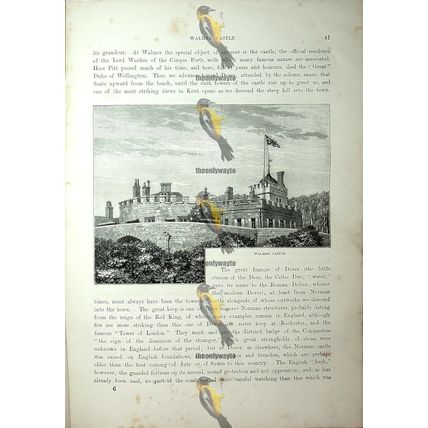 Walmer Castle, Deal, Kent, Book Illustration (Print), 1882