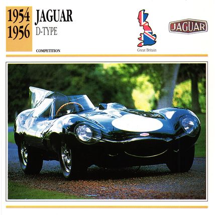 Collectors Club card. Classic Cars. Jaguar D-Type