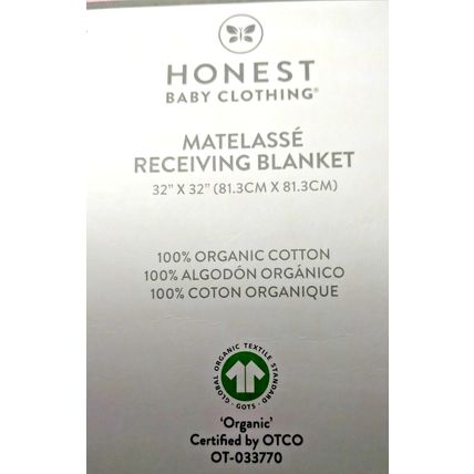 Honest Baby Clothing Pink Baby Girl 100% Cotton Receiving Blanket 32X32 NEW!
