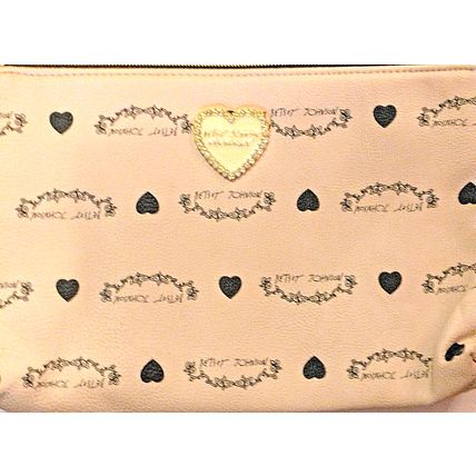 Betsey Johnson Women's Crossbody Beige White Two Tone Leather Zipper Tassle