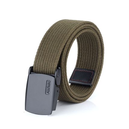 Alloy buckle canvas denim belt, casual belt, pure cotton thread canvas
