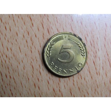 1968f 5 Pfennig Germany Coin