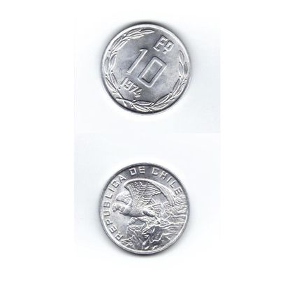 Moneta Cile - 10 Pesos 1974