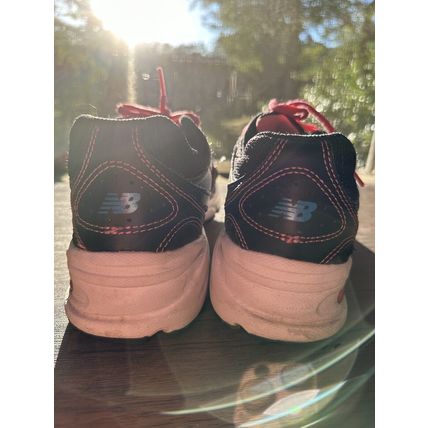 New Balance Womens 80 V2 WE80SS2 Black W/Pink Laces Running Shoes Sneakers Sz 9B
