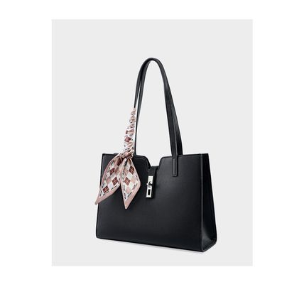 Women Genuine Leather Handbag Medium Top Handle Satchel Shoulder Bag Black