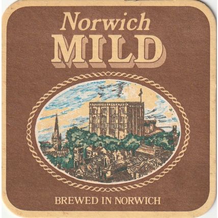 BEER MAT - NORWICH BREWERY - NORWICH MILD - (Cat No 016) - (1981)