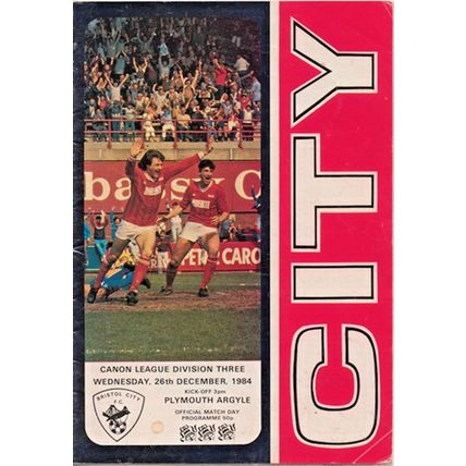 BRISTOL CITY v PLYMOUTH ARGYLE LEAGUE DIVISION 3 1984