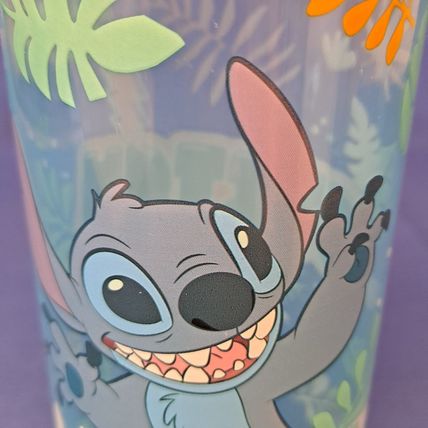 New Disney Lot 2 STITCH Kids CUPS Travel Water Bottle Drink FLip Lid