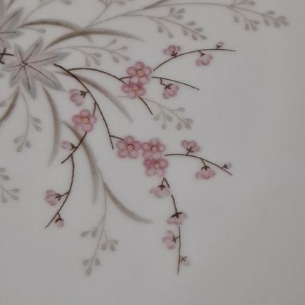 Vintage Lot 4 Noritake CLAIRE SALAD PLATES #5902 Pink Flowers Gold Trim FLoral