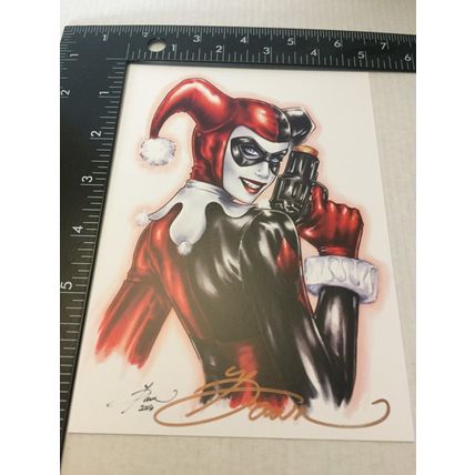 DC Comics Classic Harley Quinn 5''x7'' Mini Print Signed by Artist Dawn McTeague