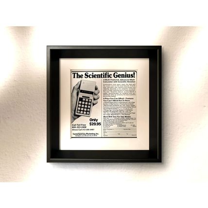 1976 Commodore SR7919D Calculator Ad, Genius, vintage paper advertisement, 70s