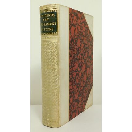 Antique New Testament History 1876 Victorian Vellum Bible Scripture Book Maps &c