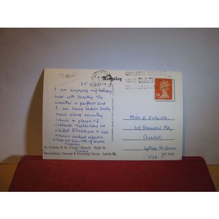 multiview, WEM, SHROPSHIRE used postcard 1989 pm =