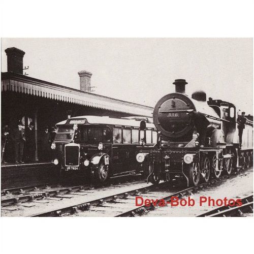 Railway Photo LMS Ro-railer Coach + 2P 556 REDBOURNE 1931 Fowler 4-4-0