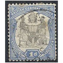 Nyasaland (BCA) 1897 SG43 1d Black & Ultramarine Fine Used .. .