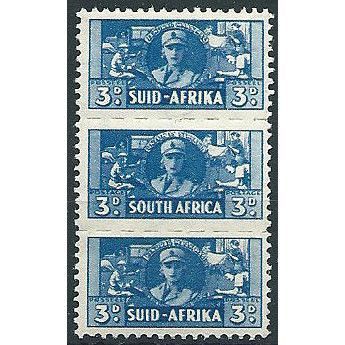 South Africa 1942 SG101 3d Blue WAR EFFORT UNIT Mounted Mint .. .
