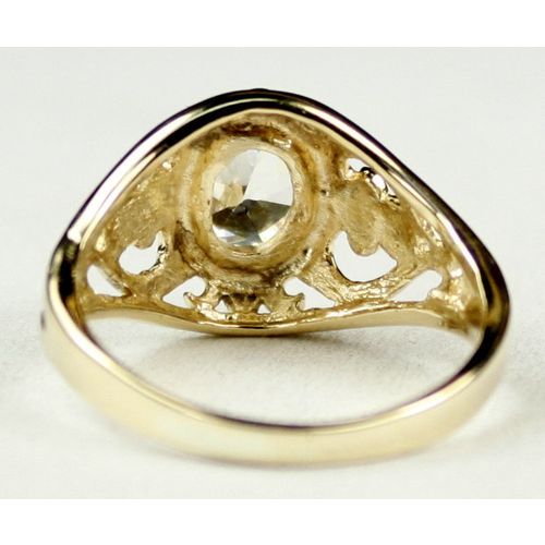 Cubic Zirconia, 10KY Gold Ring, R111